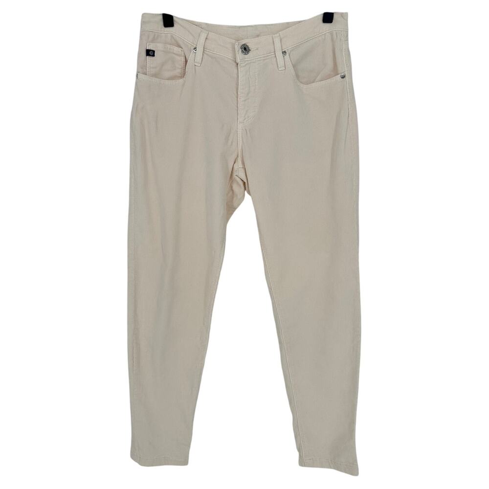 Adriano Goldschmied White Corduroy Pants Mid Rise Winter Casual Workwear 29
